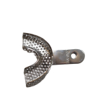 Fém, peremes, perforált feles kanál, felső, anterior (32)