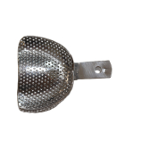 Fém, perforált, fogatlan kanál, felső, L