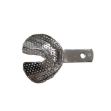 Fém, perforált, fogatlan kanál, alsó, S