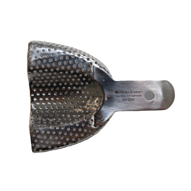 Fém, peremes, perforált kanál, felső, L (1)