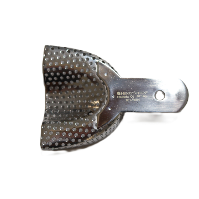 Fém, peremes, perforált kanál, felső, M (3)