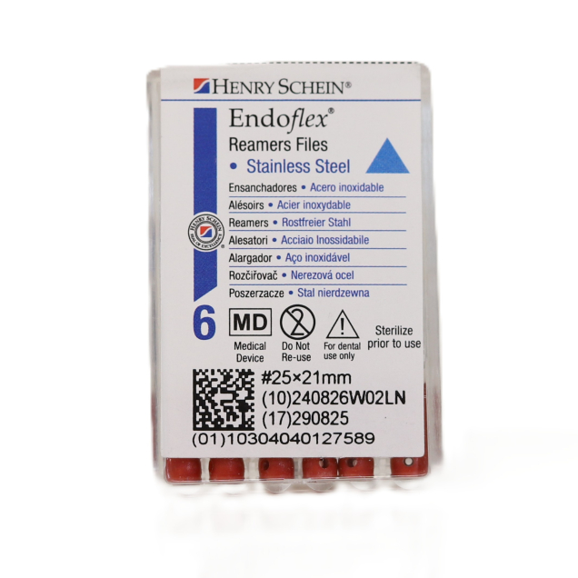 HS-Endoflex Reamer 21 mm,  025, piros, 6db