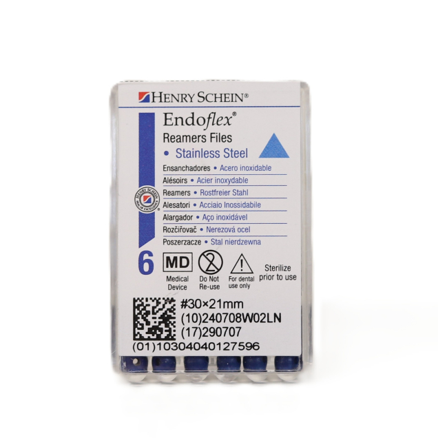 HS-Endoflex Reamer 21 mm,  030, kék, 6db