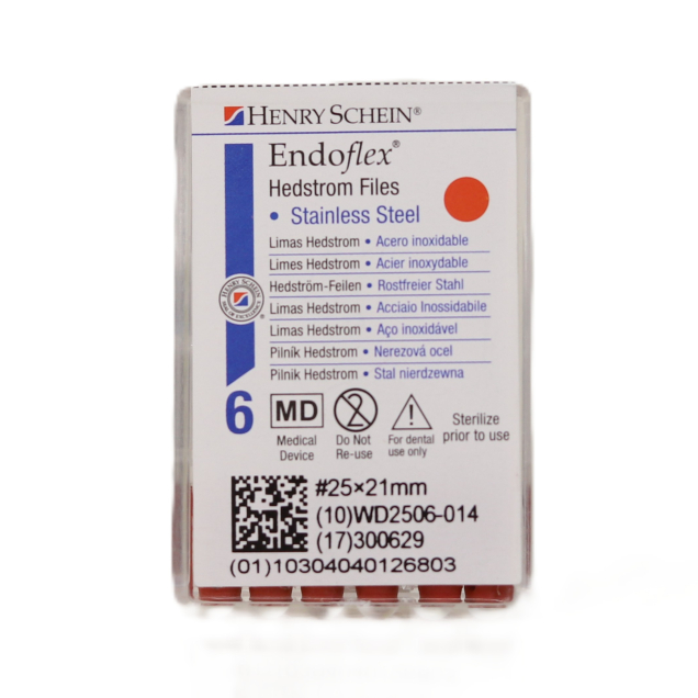 HS-Endoflex Hedstrom 21mm, 025, piros, 6db