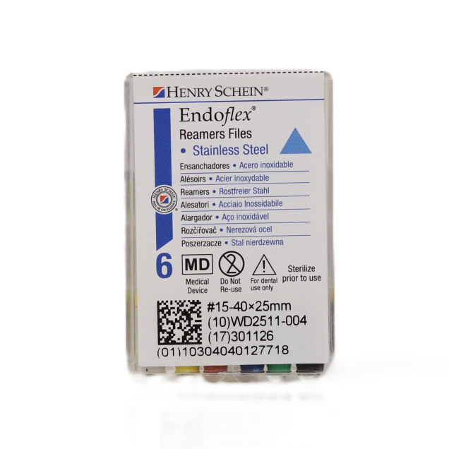 HS-Endoflex Reamer 25 mm,  015 - 040, 6db