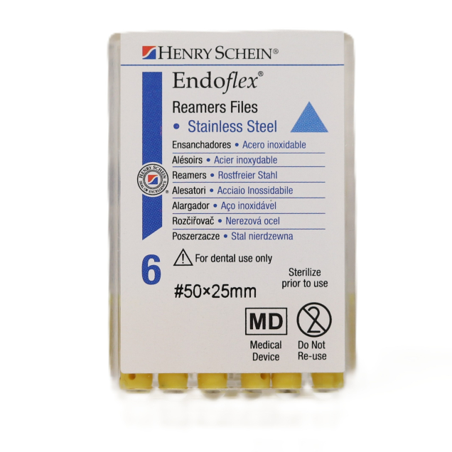 HS-Endoflex Reamer 25 mm,  050, sárga, 6db