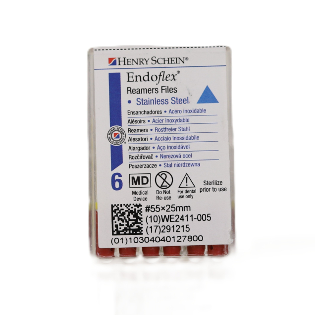 HS-Endoflex Reamer 25 mm,  055, piros, 6db