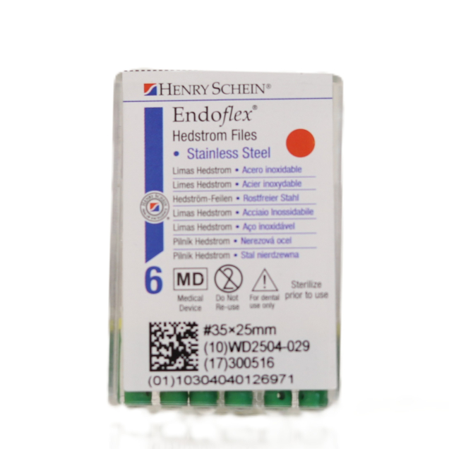 HS-Endoflex Hedstrom 25mm, 035, zöld, 6db