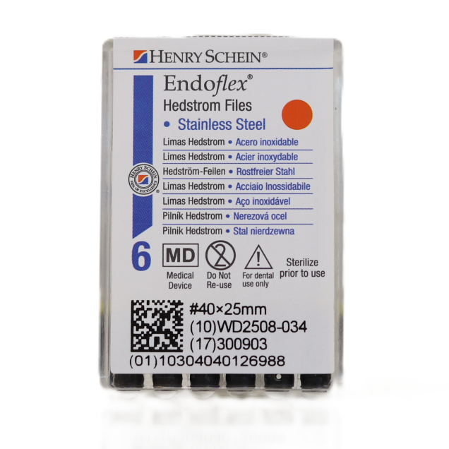 HS-Endoflex Hedstrom 25mm, 040, fekete, 6db