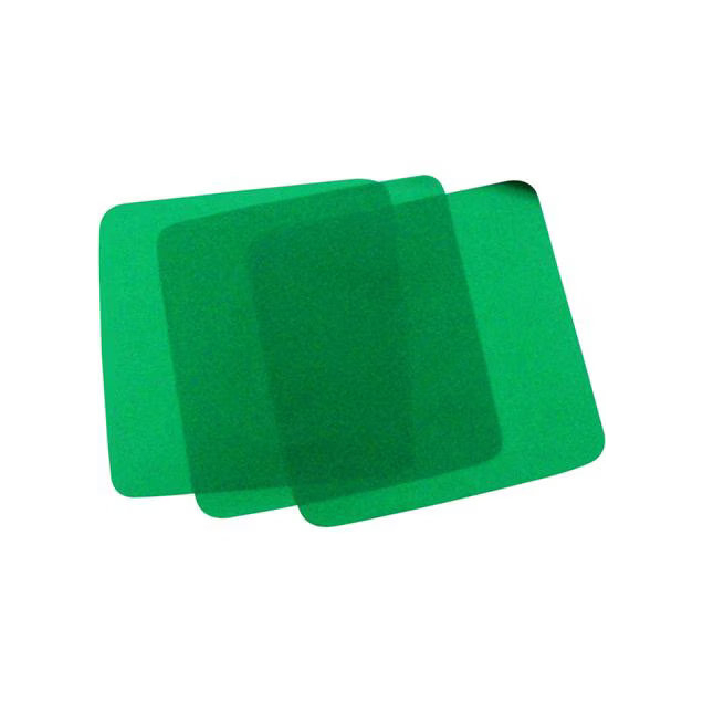 Kofferdam gumi, zöld, 12,5 x 12,5 cm, vékony