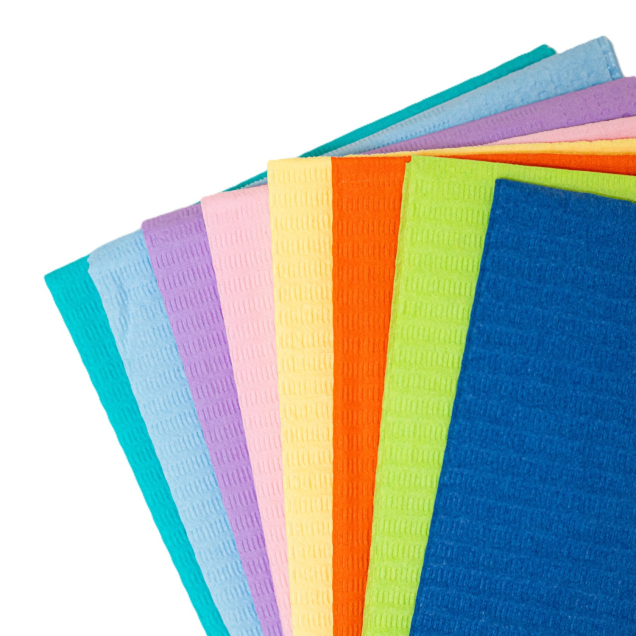 Papír-nylon nyálkendők, 33x45cm, 500db, narancs