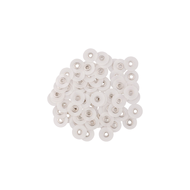 Extra vékony Fi/Po korong, Ø 10 mm, fehér, extra finom, 80 db