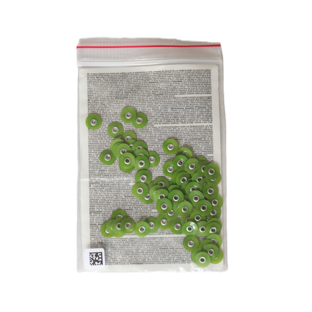 Standard Fi/Po korong, Ø 9,5 mm, v.zöld, medium, 85 db