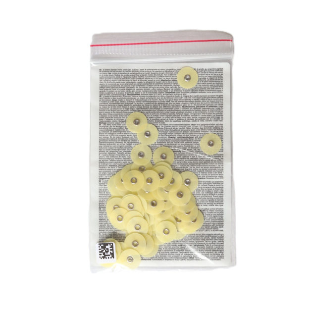 Standard Fi/Po korong, Ø 12,7 mm, sárga, finom, 85 db