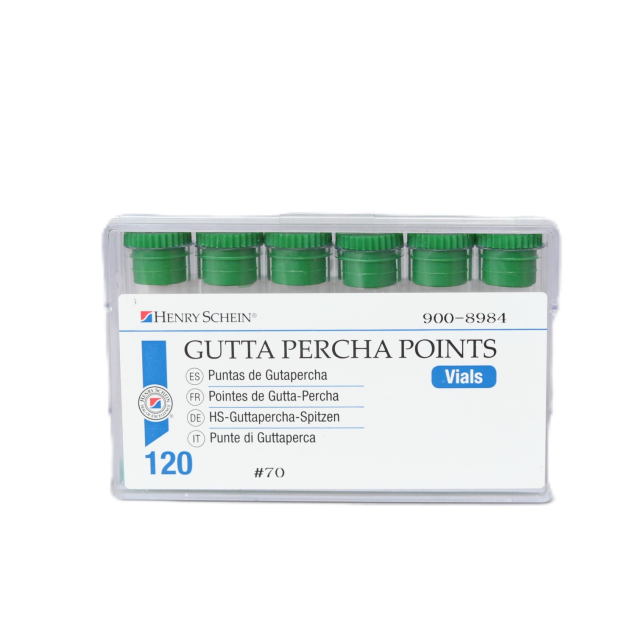 HS Guttapercha Poén fiolában, 120db, 070 zöld