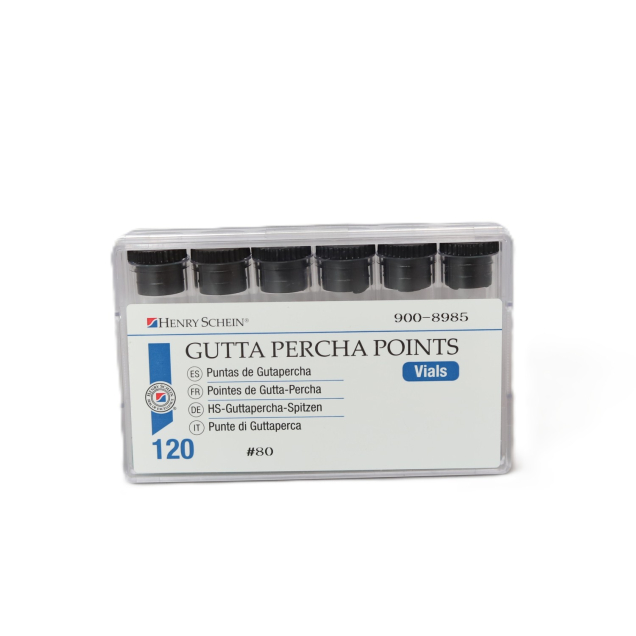 HS Guttapercha Poén fiolában, 120db, 080 fekete