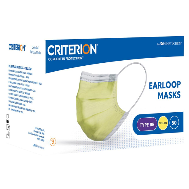 Maxima® gumis arcmaszk, sárga, 50db