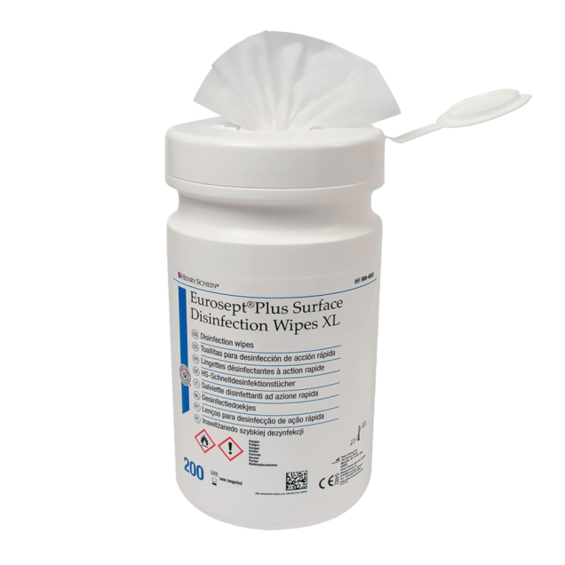 EuroSept® Plus felületfertőtlenítő törlőkendők XL, 200db, dobozban