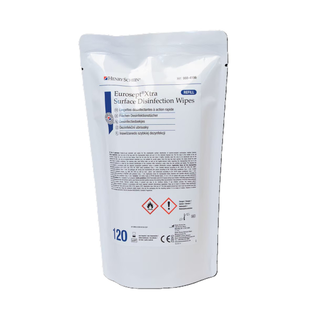 EuroSept® Plus felületfertőtlenítő törlőkendők XS utántöltő, 120db