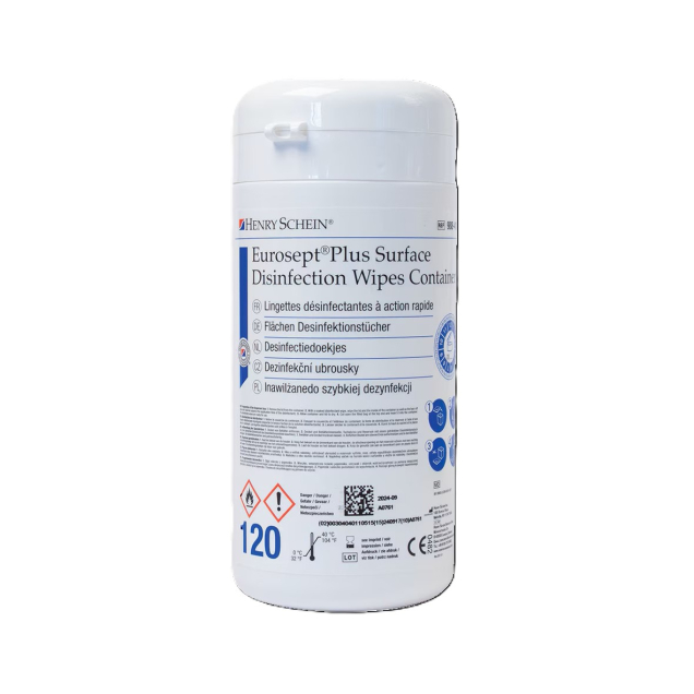 EuroSept® Plus felületfertőtlenítő törlőkendők XS dobozban, 120db