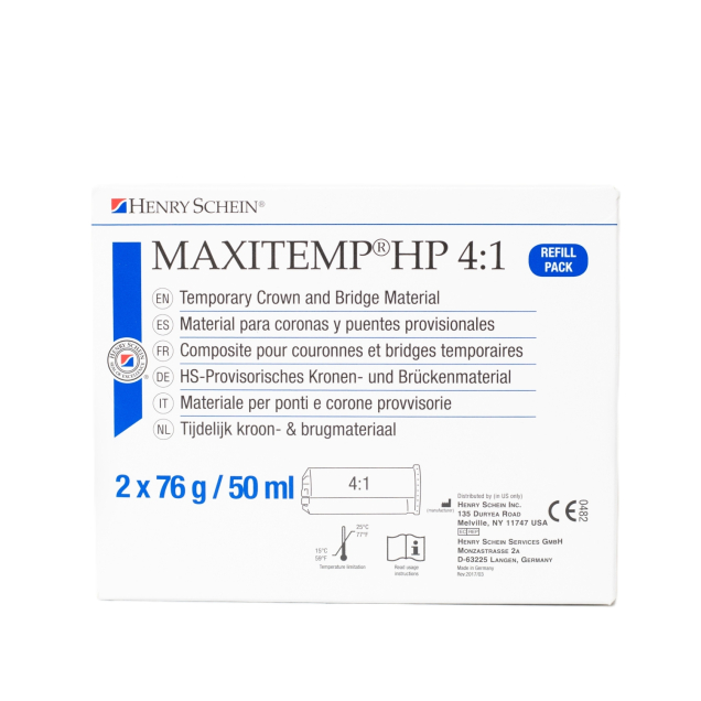 MaxiTemp® HP id. korona- és hídanyag 4:1, 2x50ml, A3