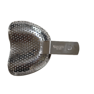 Fém, perforált, fogatlan kanál, felső, L