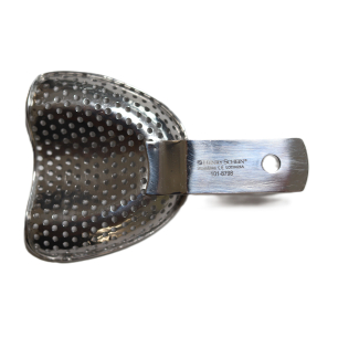 Fém, perforált, fogatlan kanál, felső, S