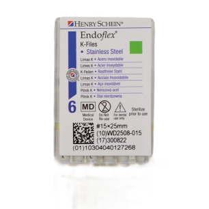 HS-Endoflex K-Files 25 mm,  015, fehér, 6db