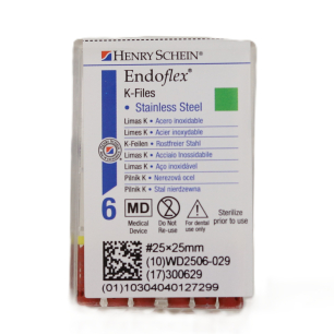 HS-Endoflex K-Files 25 mm,  025, piros, 6db
