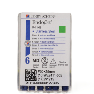 HS-Endoflex K-Files 25 mm,  030, kék, 6db