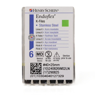 HS-Endoflex K-Files 25 mm,  040, fekete, 6db