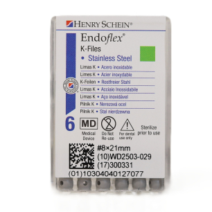 HS-Endoflex K-Files 21 mm,  008, szürke, 6db
