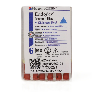 HS-Endoflex Reamer 25 mm,  025, piros, 6db