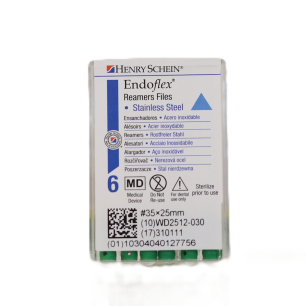 HS-Endoflex Reamer 25 mm,  035, zöld, 6db