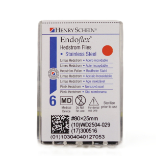 HS-Endoflex Hedstrom 25mm, 080, fekete, 6db