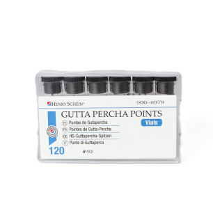 HS Guttapercha Poén fiolában, 120db, 040 fekete