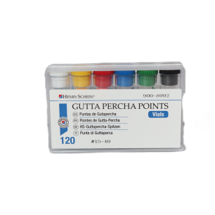 HS Guttapercha Poén fiolában, 120db, 015-040