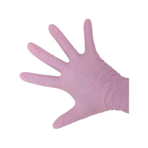 Színes nitril kesztyű, 100db, pink, M