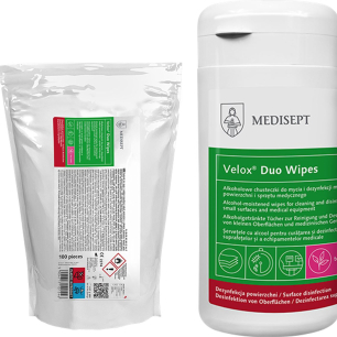 VELOX DUO WIPES Tea Tonic fogászati fertőtlenítő kendő dobozban (100db)